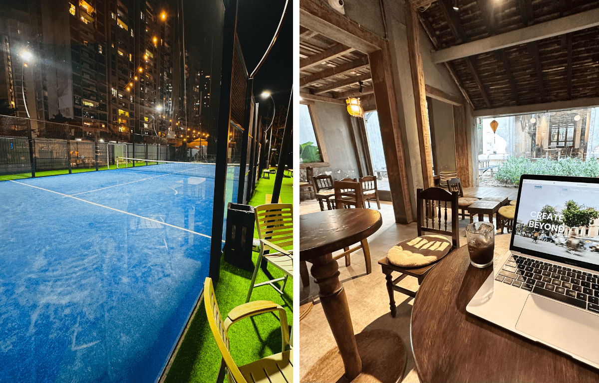 ホーチミンにあるテニスコートとオシャレカフェ