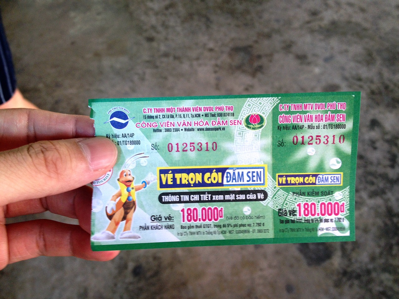 ダムセン遊園地のチケット