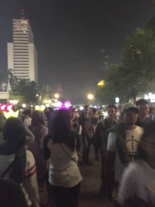 ジャカルタ市内の年越しの様子