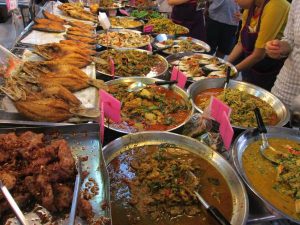 陳列された飲食物