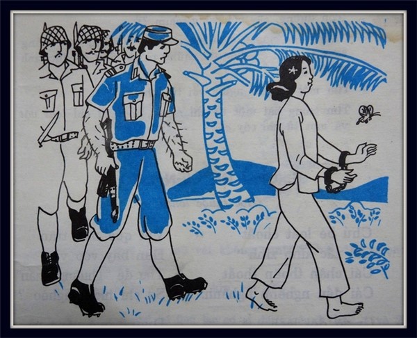 ベトナムの教科書に描いてあるヴォー・ティー・サウのイメージ