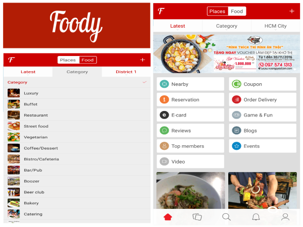 Foodyインターフェイス