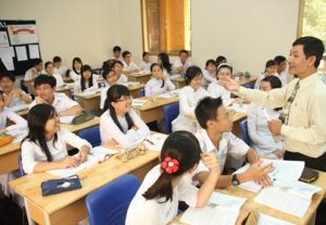 ベトナムの学校での授業の様子