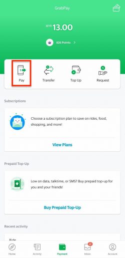 Grab pay の画像