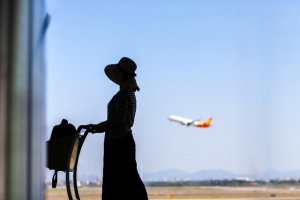 妊婦 飛行機の画像